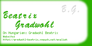 beatrix gradwohl business card
